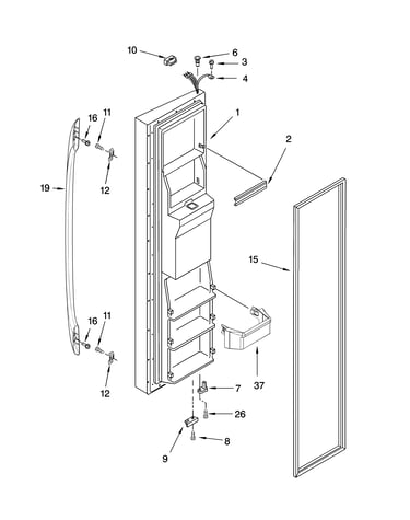 Freezer door parts