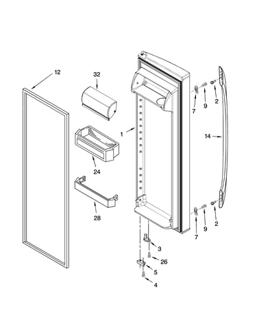 Refrigerator door parts