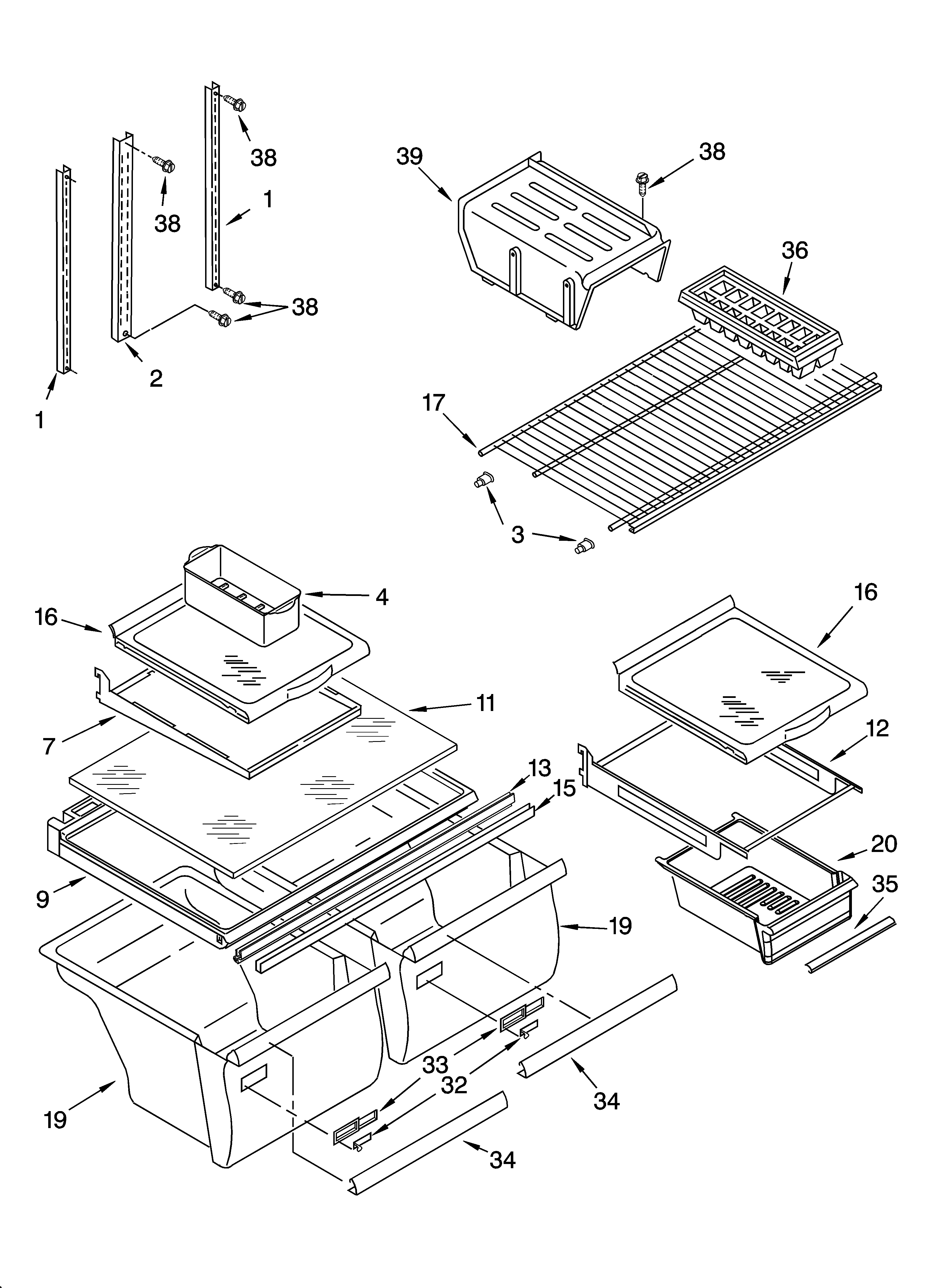 Shelf parts