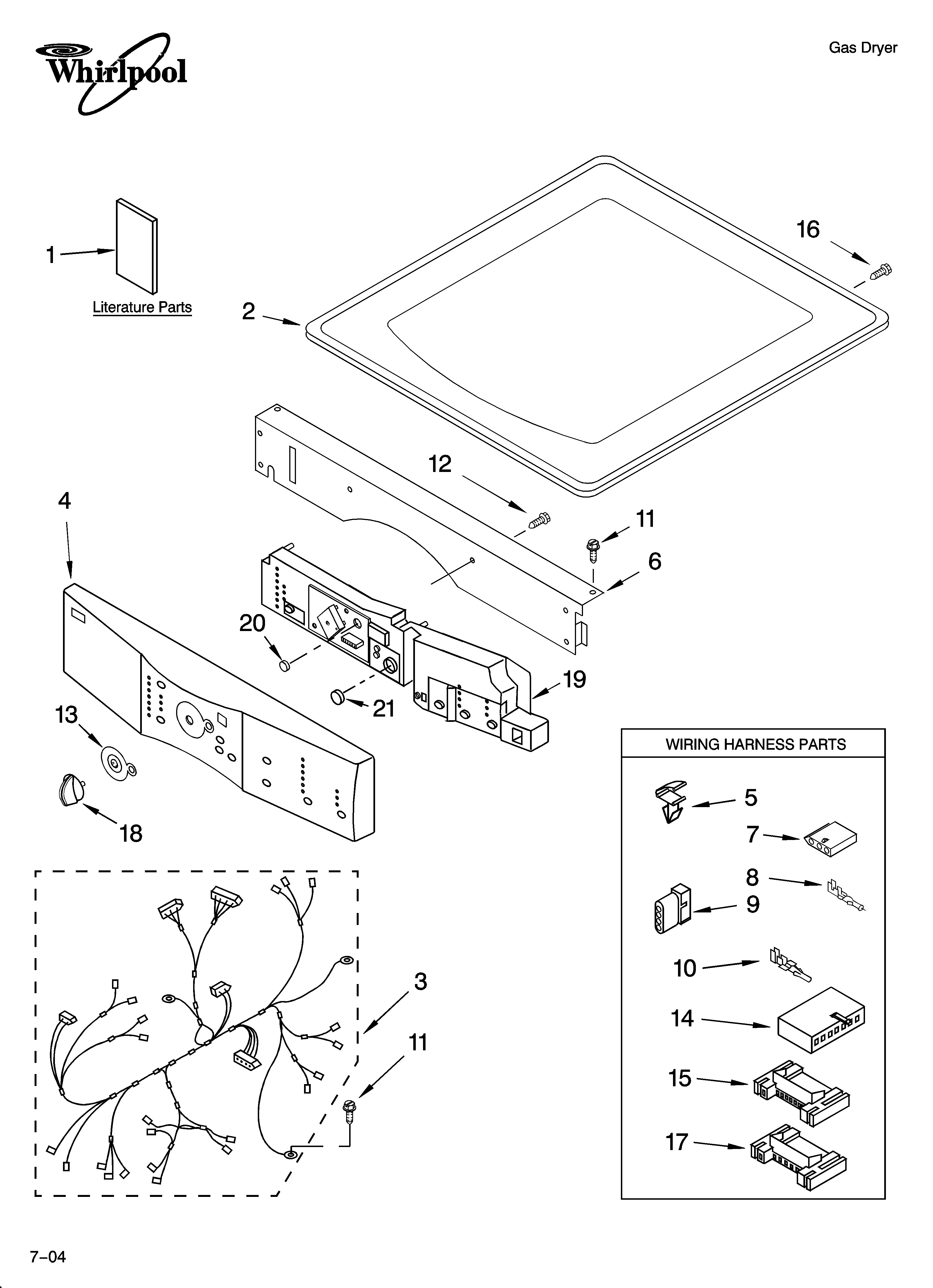 Top and console parts