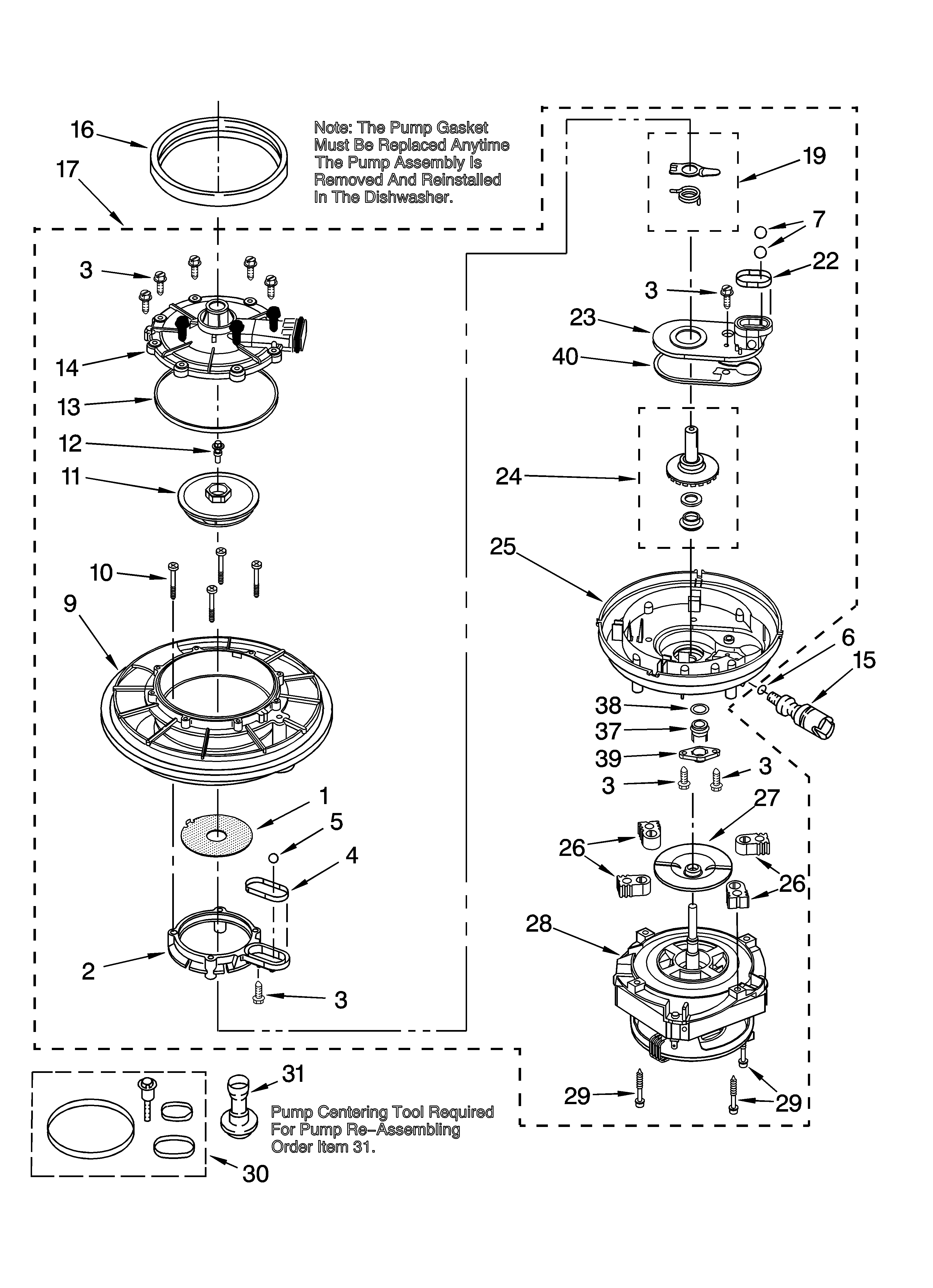 Pump and motor parts
