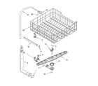 Whirlpool DP940PWPQ0 upper dishrack and water feed parts diagram