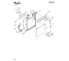Whirlpool DU810SWPQ0 frame and console parts diagram