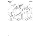 Whirlpool DU810SWPU0 frame and console parts diagram