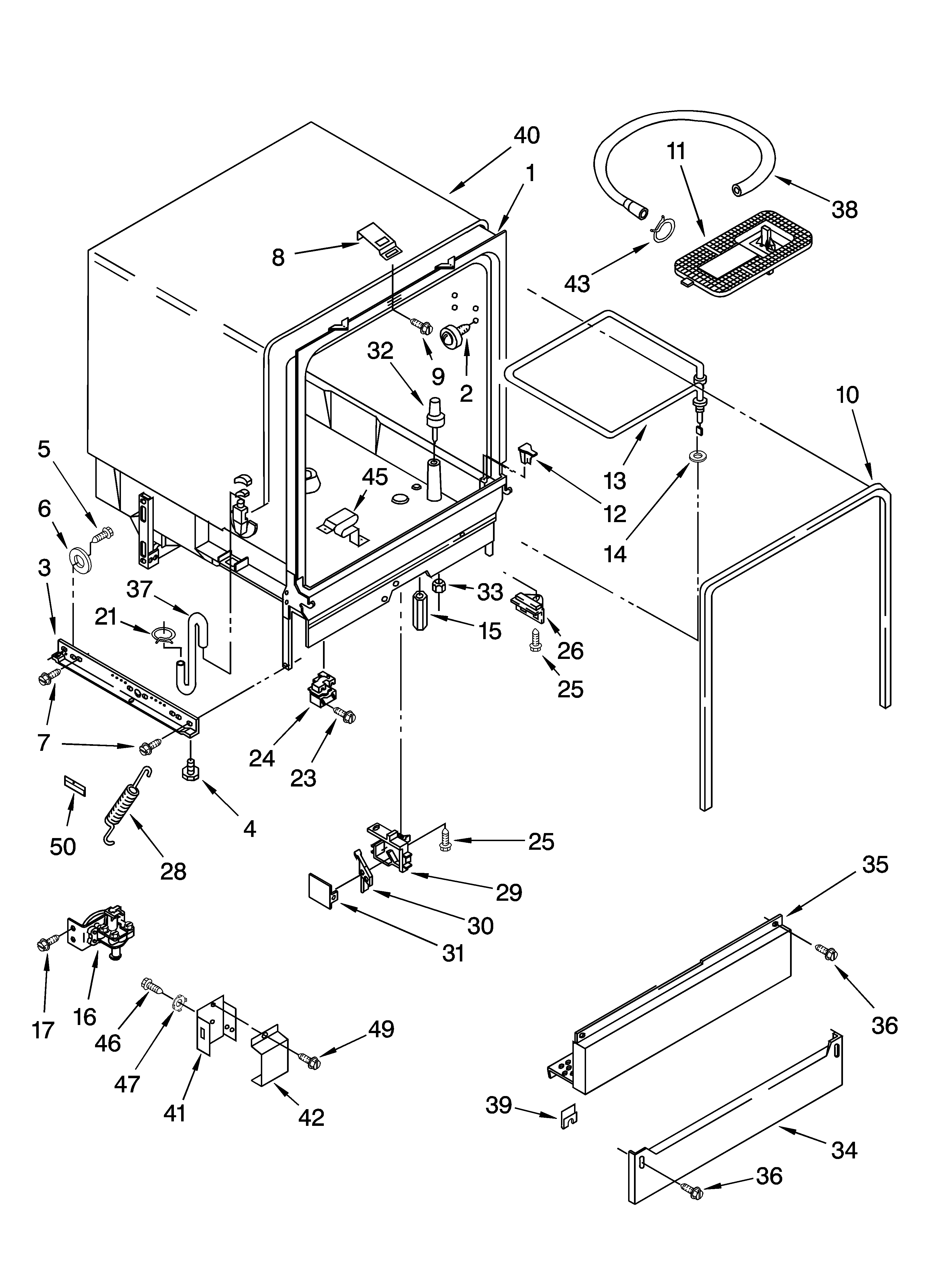 TUB ASSEMBLY PARTS