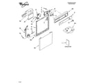 Whirlpool DU840SWPQ0 frame and console parts diagram