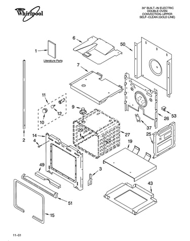 Lower oven parts