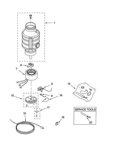 Lower housing and motor parts