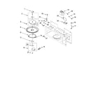 Whirlpool GH4155XPB0 magnetron and turntable parts diagram