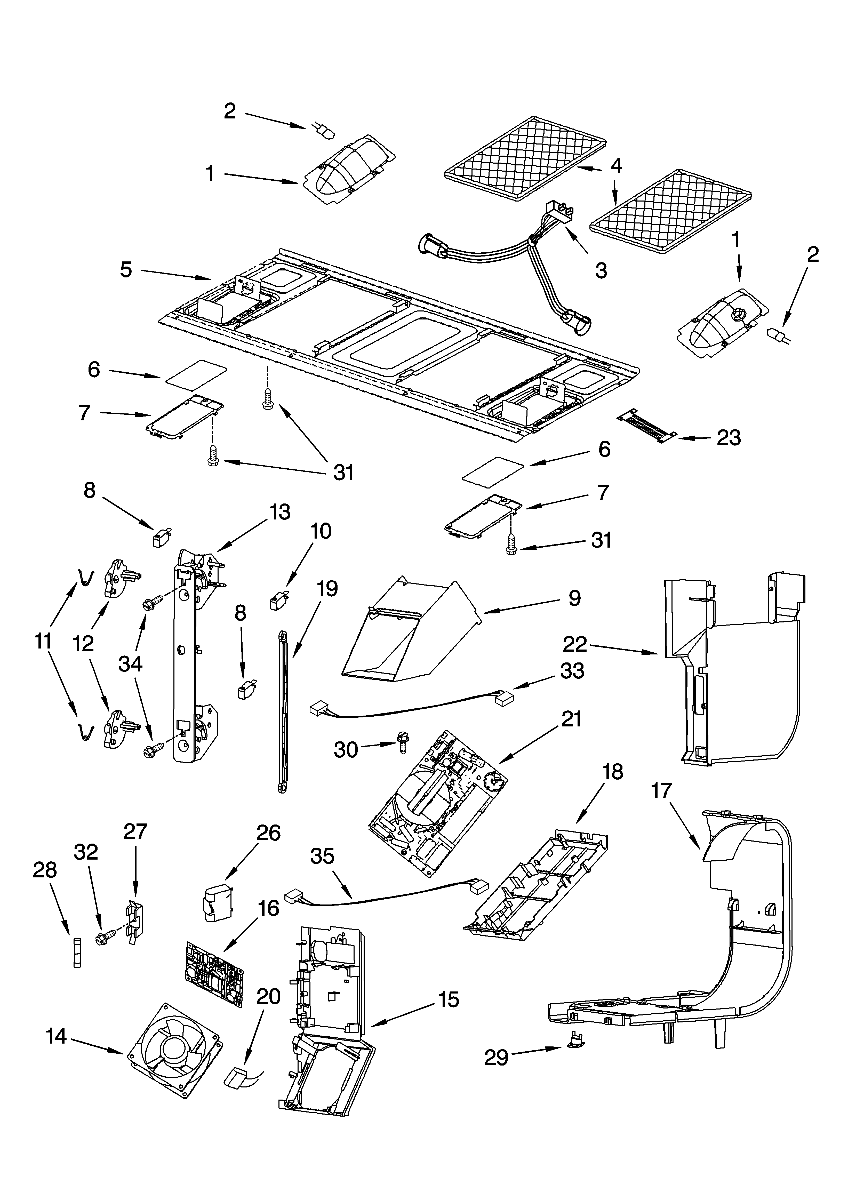 Interior and ventilation parts