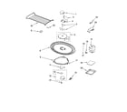 Whirlpool GH5176XPQ0 magnetron and turntable parts diagram