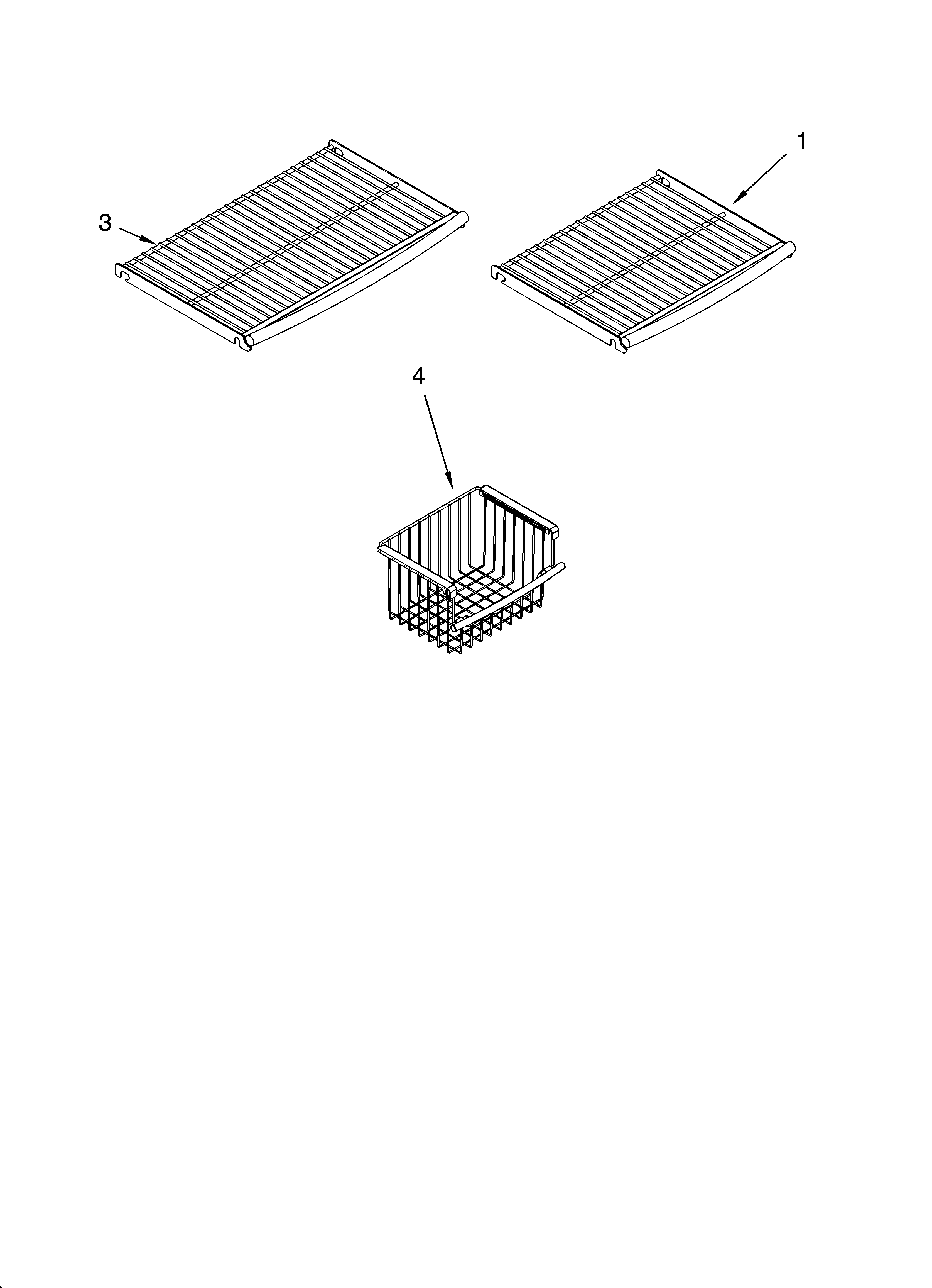 Freezer shelf parts