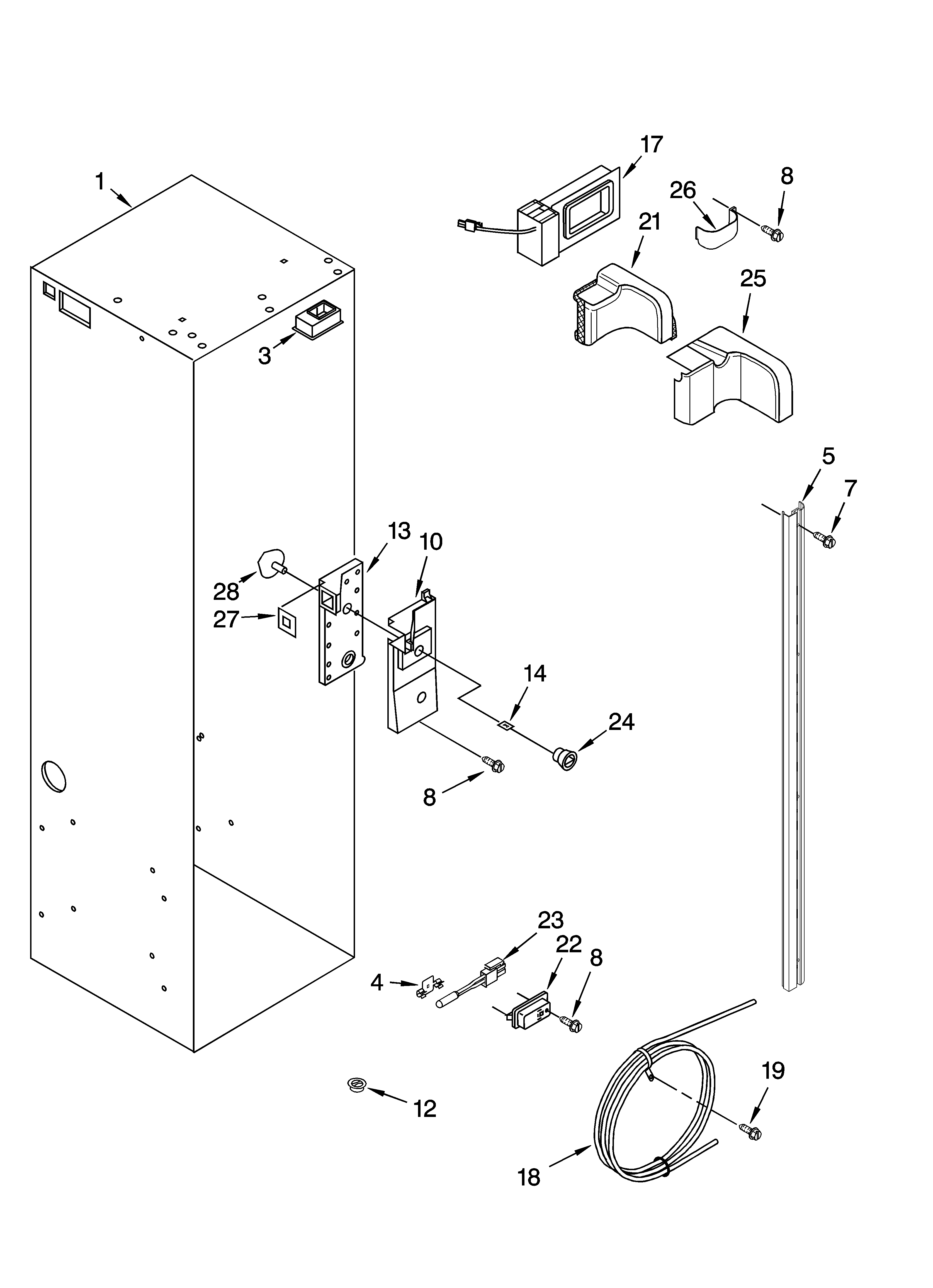 Refrigerator liner parts