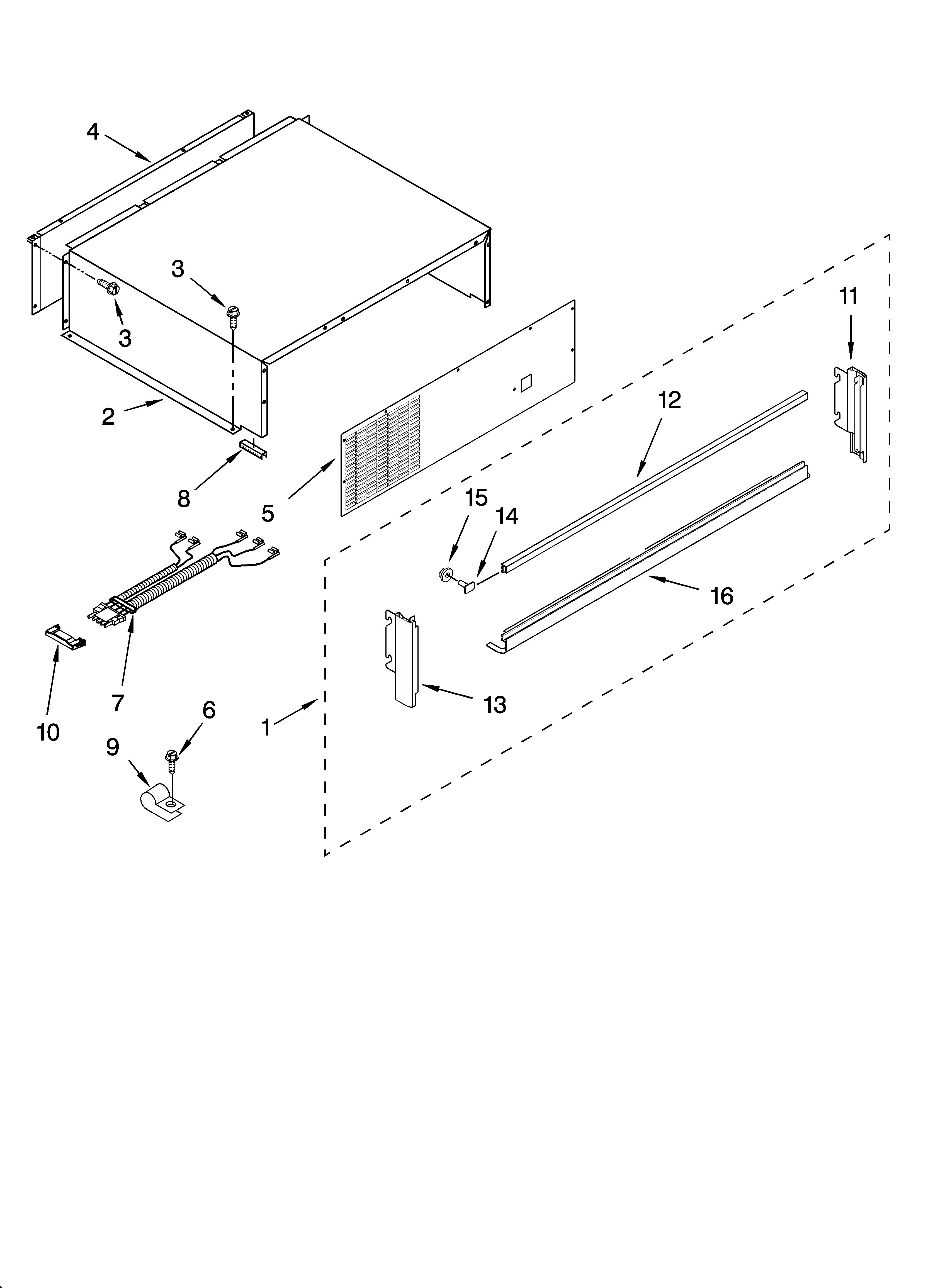 Top grille and unit cover parts