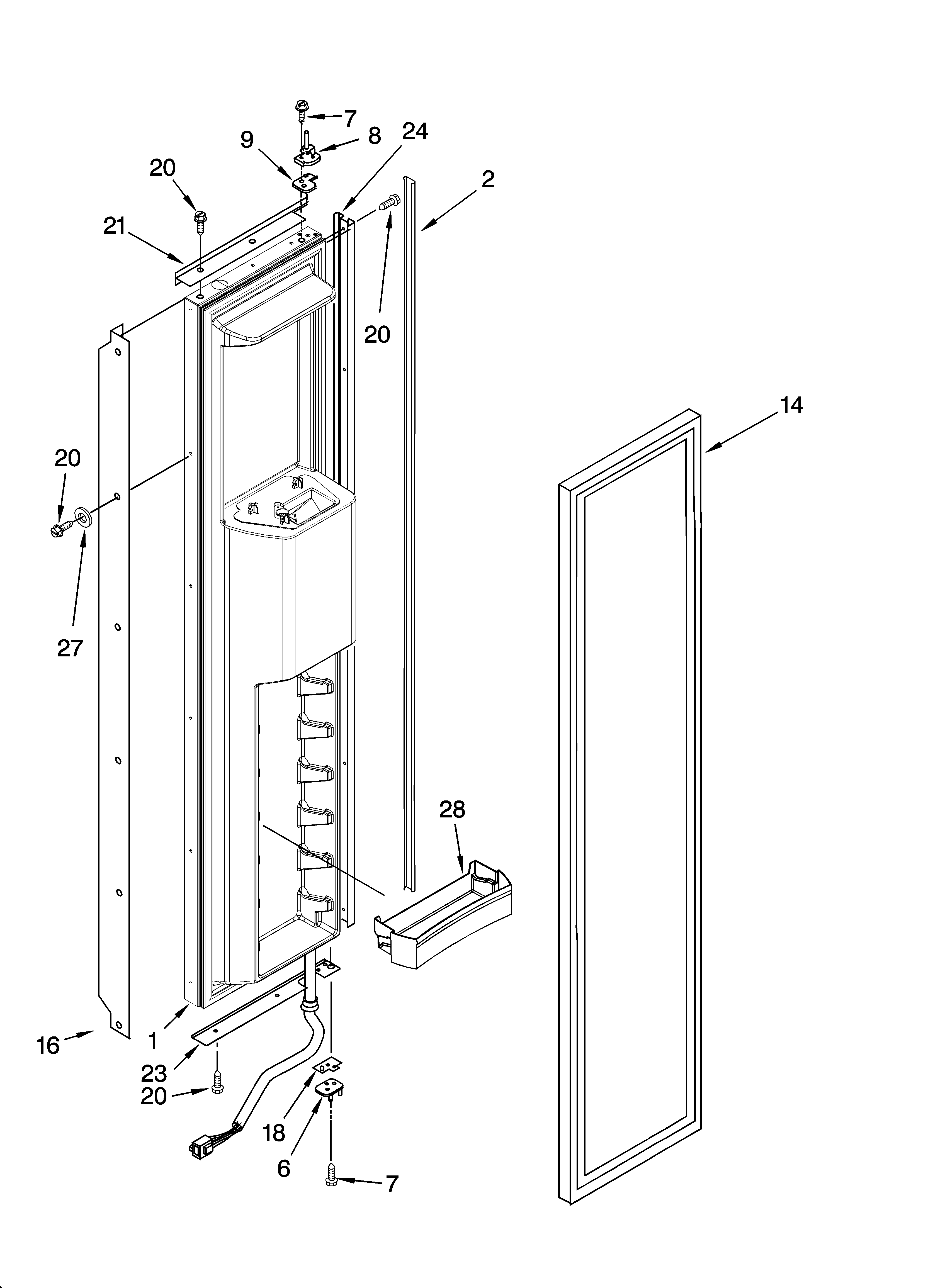 Freezer door parts