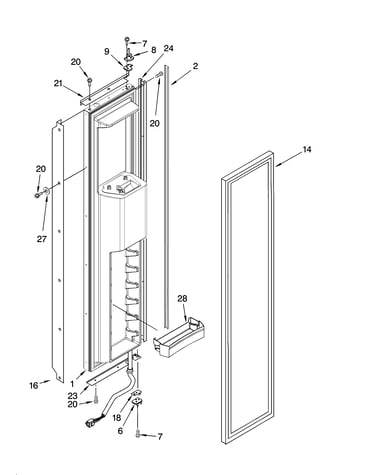 Freezer door parts