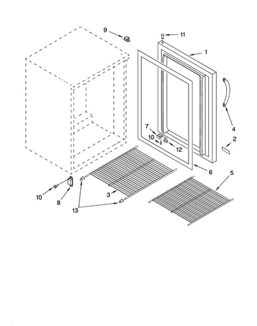 Door and shelf parts