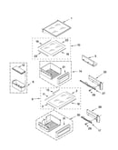 Refrigerator shelf parts