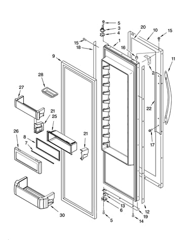 Refrigerator door parts
