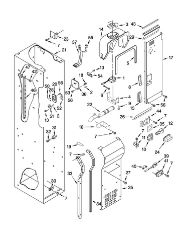 Freezer liner and air flow parts