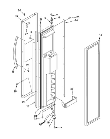 Freezer door parts
