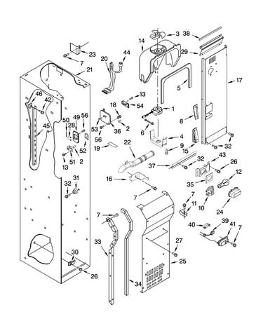 Freezer liner and air flow parts