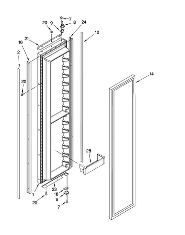 Freezer door parts