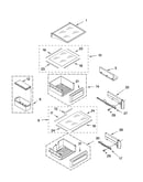 Refrigerator shelf parts