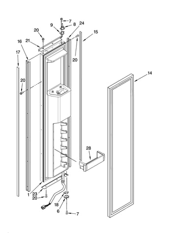Freezer door parts