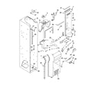 KitchenAid KSSS36FMX01 freezer liner and air flow parts diagram