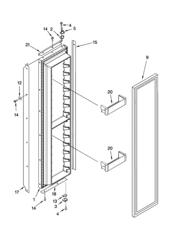 Freezer door parts