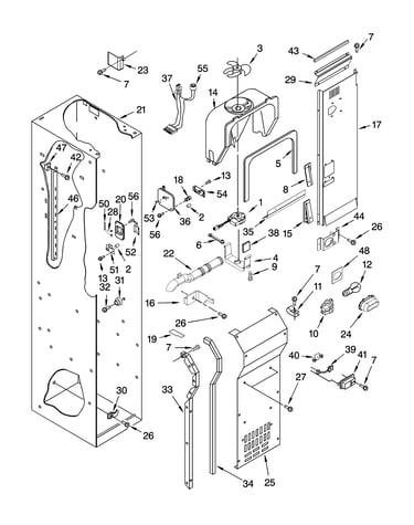 Freezer liner and air flow parts