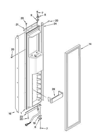 Freezer door parts