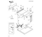 Whirlpool LEV4634PQ0 top and console parts diagram