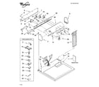 Whirlpool LGR7648PT0 top and console parts diagram