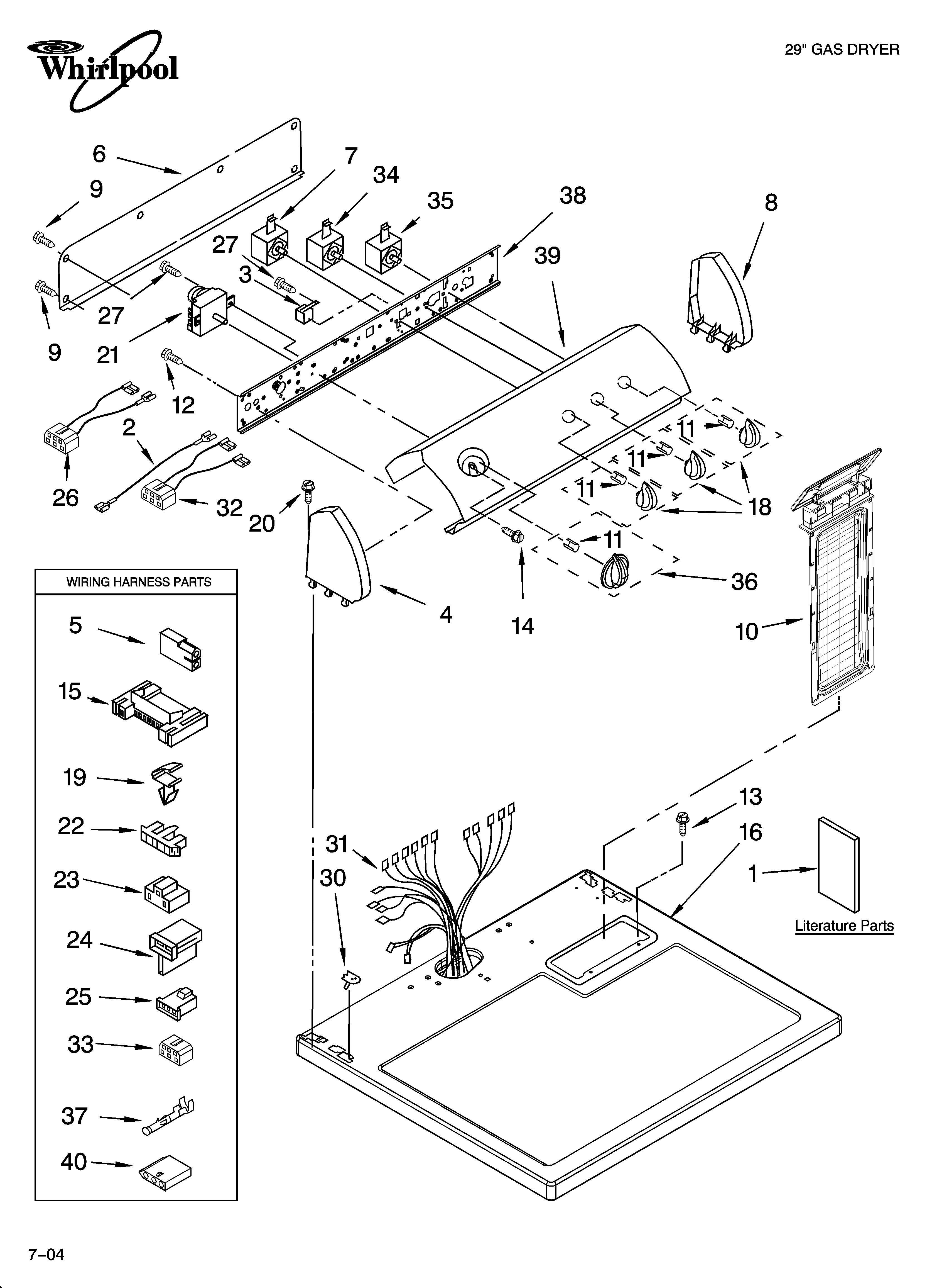 Top and console parts