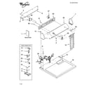 Whirlpool LGV4634PQ0 top and console parts diagram