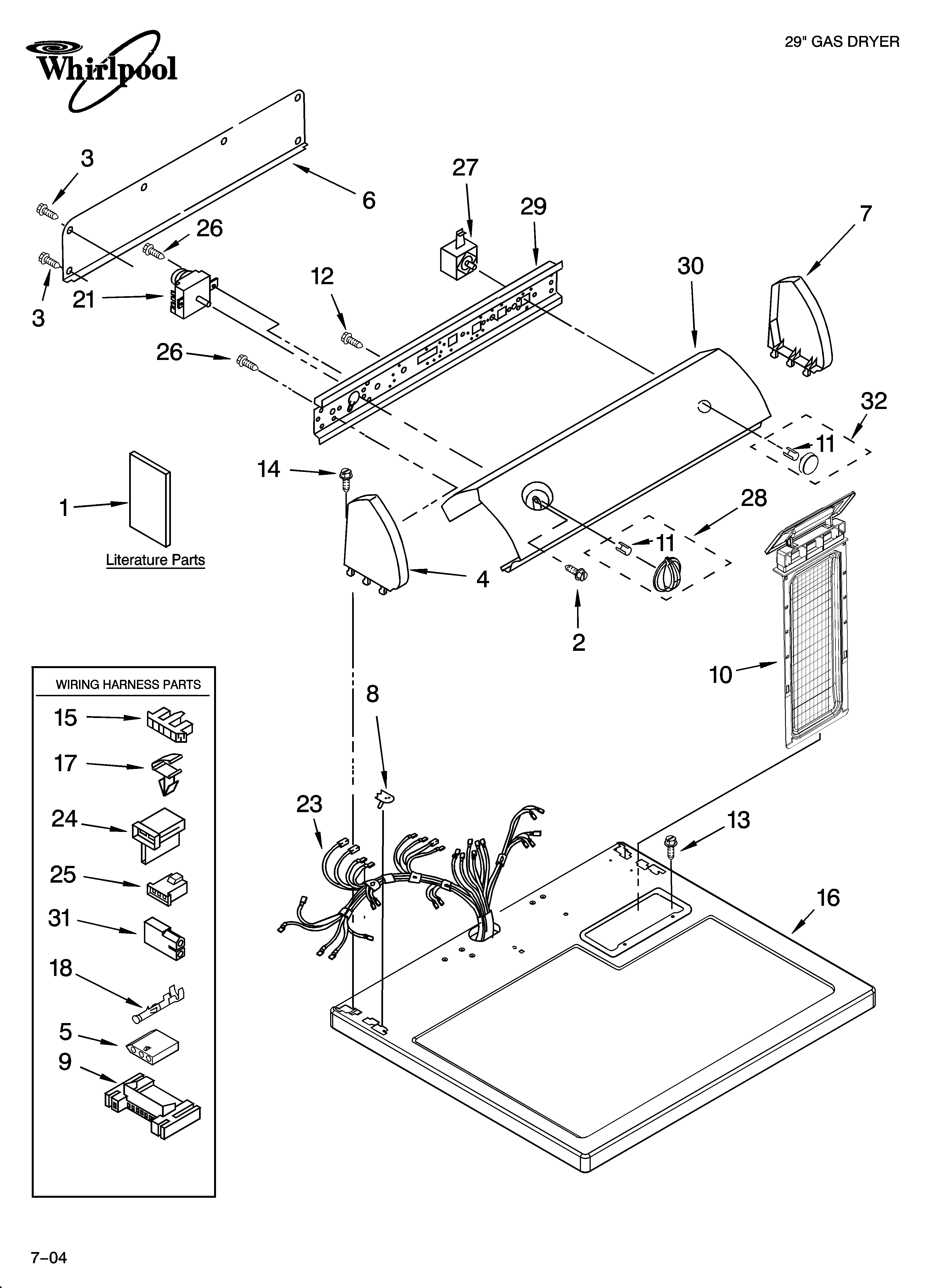 Top and console parts