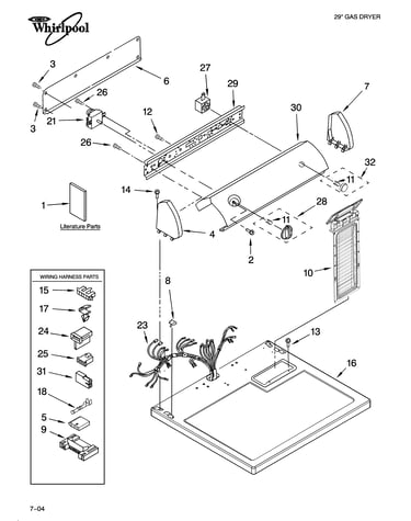 Top and console parts