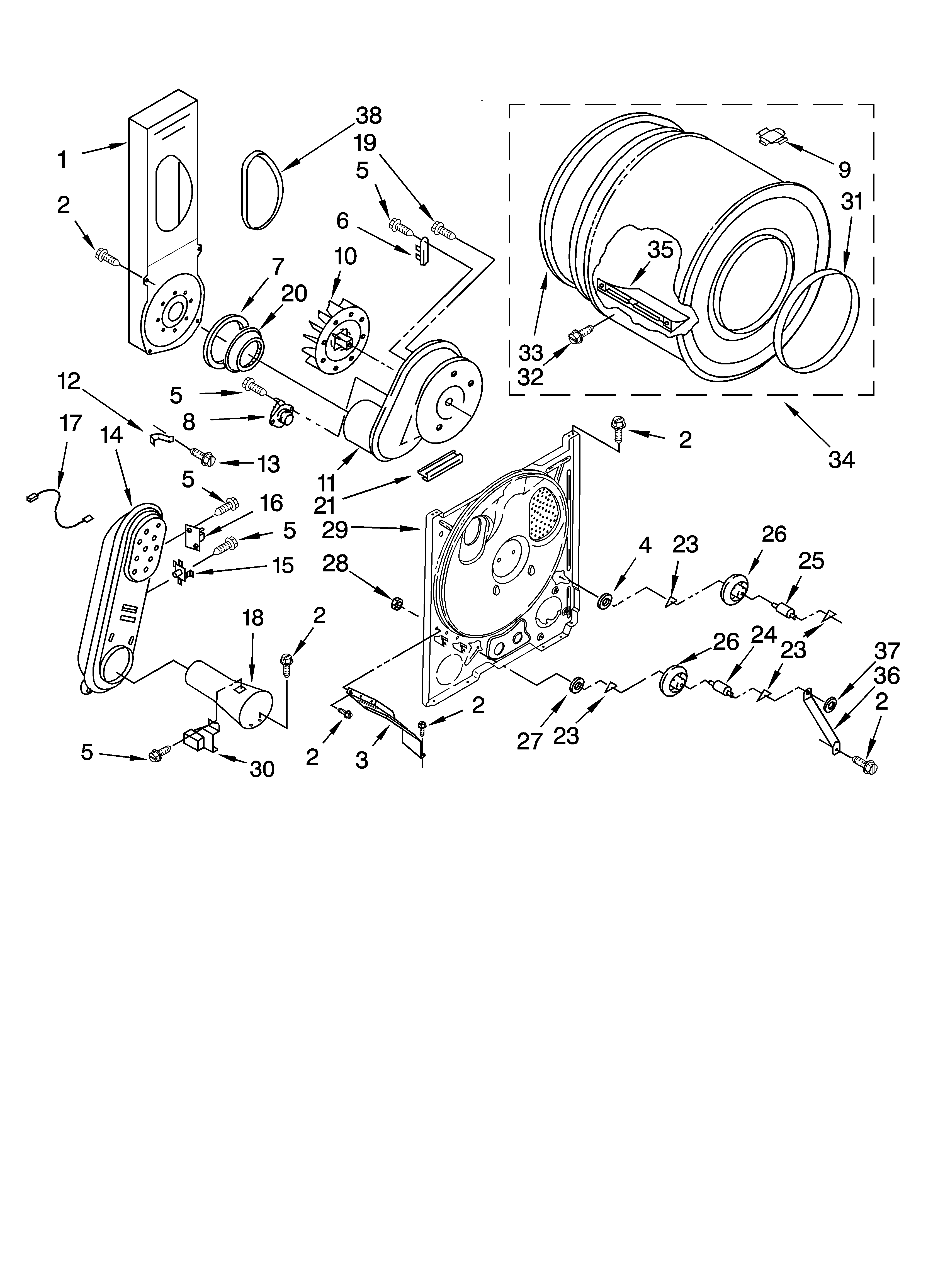 Bulkhead parts, optional parts (not included)