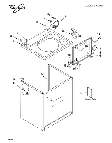 Top and cabinet parts