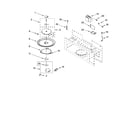 Whirlpool MH2155XPQ0 magnetron and turntable parts diagram