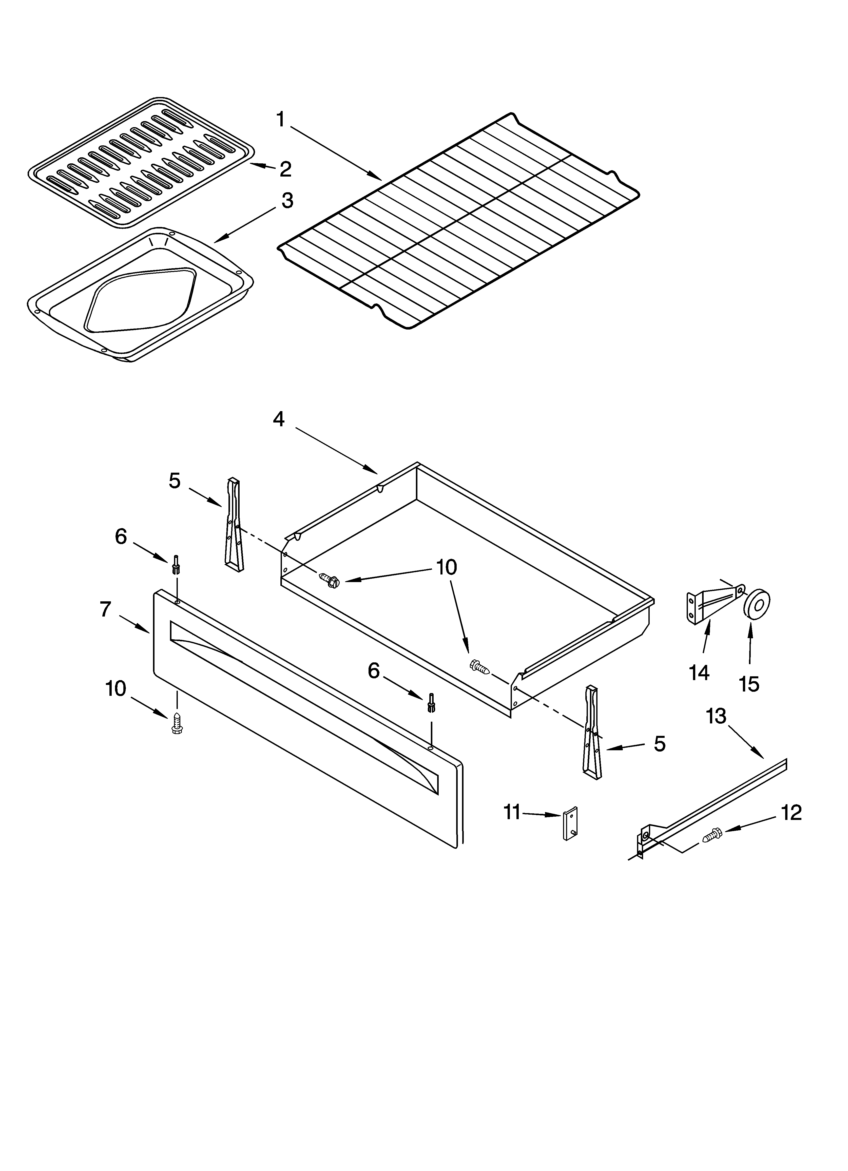 Drawer & broiler parts
