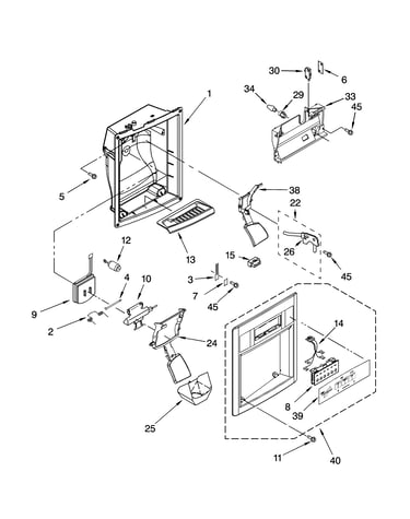 Dispenser front parts