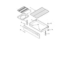 Whirlpool 4RF315PXMQ0 drawer & broiler parts diagram