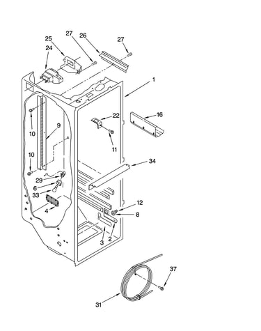 Refrigerator liner parts