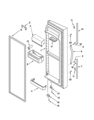 Refrigerator door parts