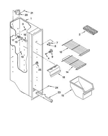 Freezer liner parts