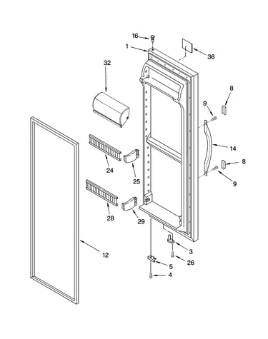 Refrigerator door parts