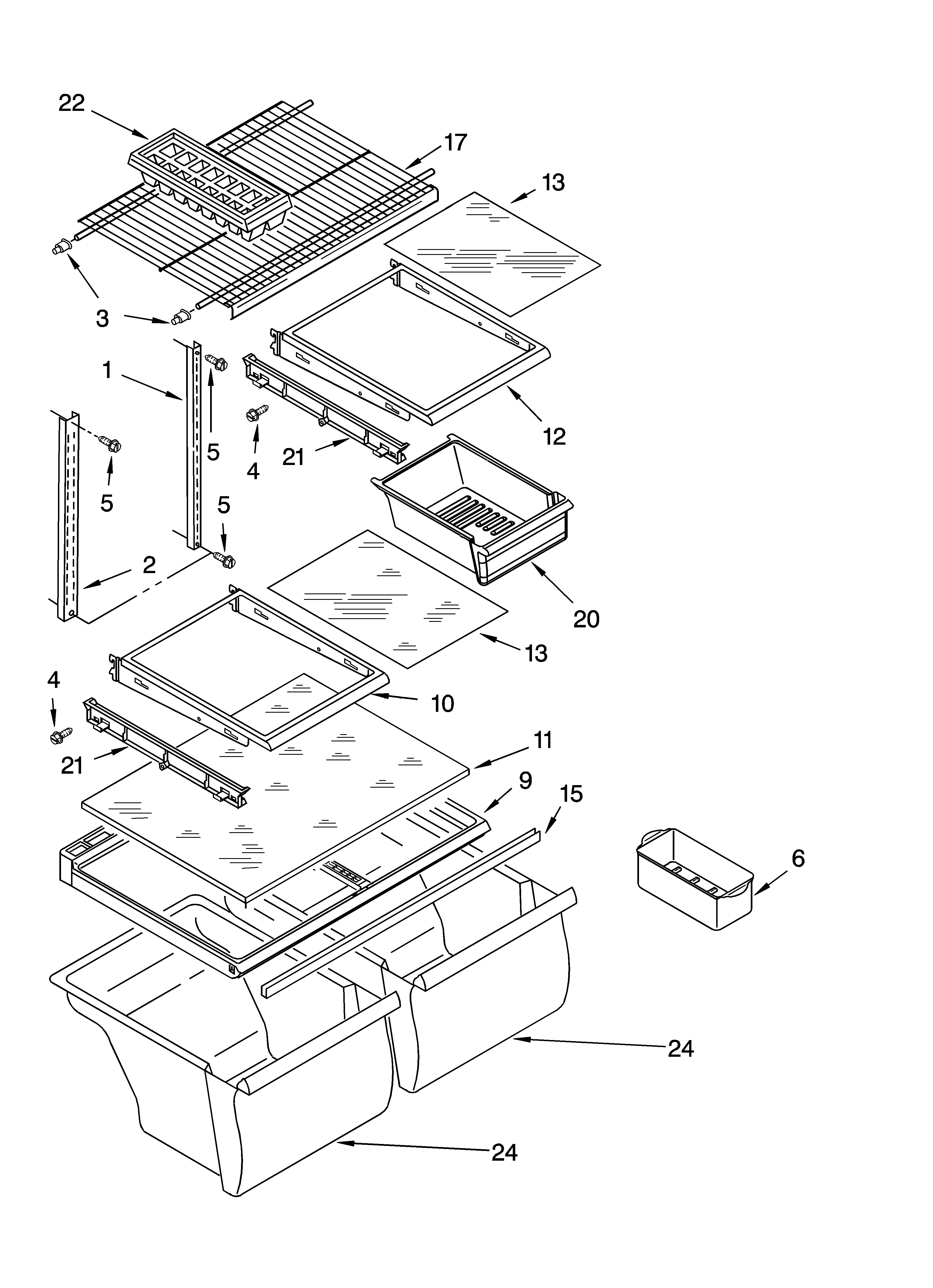 Shelf parts, optional parts